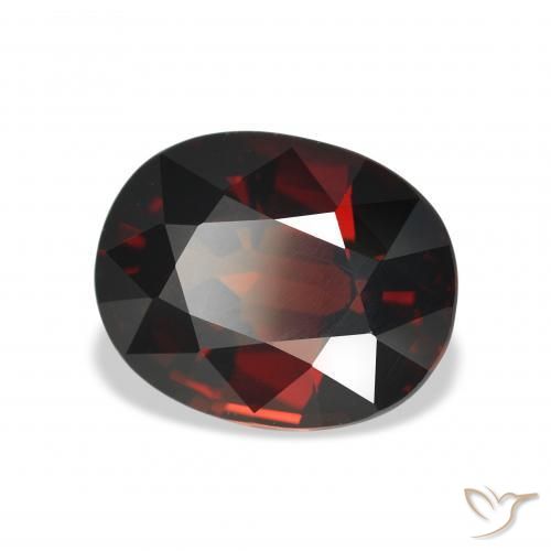5.09 ct Red Almandine Garnet Stone, Natural Almandine Garnet in Oval Facet Shape for Sale
