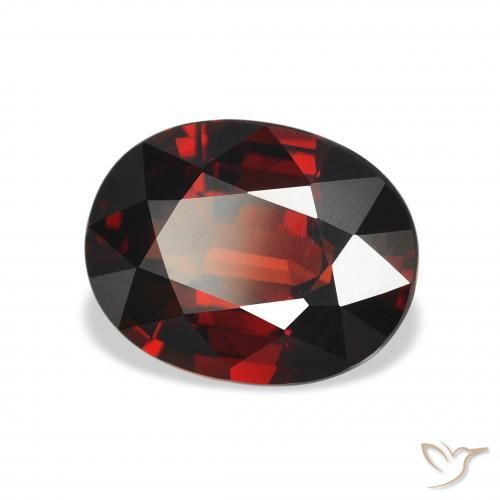4.04 ct Red Almandine Garnet Stone, Natural Almandine Garnet in Oval Facet Shape for Sale