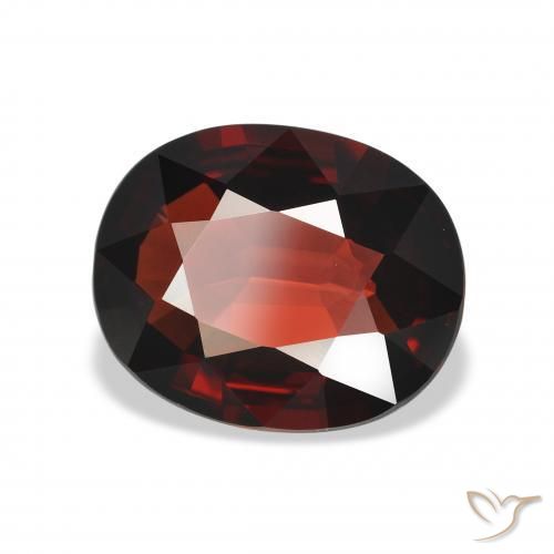 3.83 ct Red Almandine Garnet Stone, Natural Almandine Garnet in Oval Facet Shape for Sale