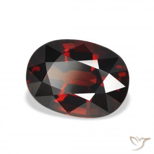 4.54 ct Red Almandine Garnet Stone, Natural Almandine Garnet in Oval Facet Shape for Sale