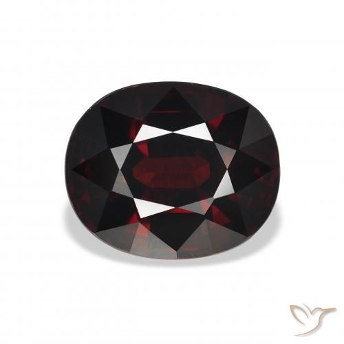 6.72ct Natural Blackish Red Almandine Garnet, Oval, VVS