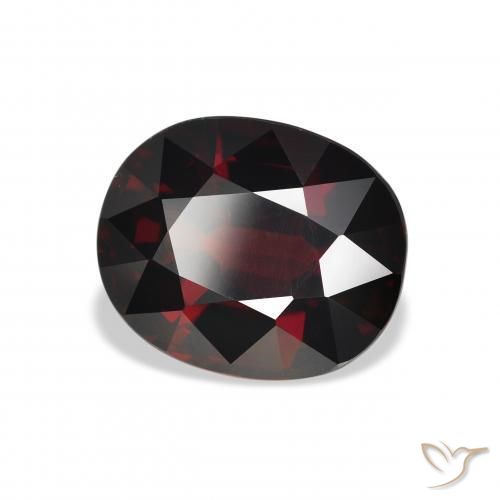 6.72 ct Red Almandine Garnet Stone, Natural Almandine Garnet in Oval Facet Shape for Sale