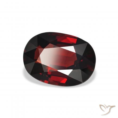 4.02 ct Red Almandine Garnet Stone, Natural Almandine Garnet in Oval Facet Shape for Sale