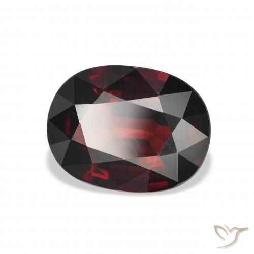5.35 ct Red Almandine Garnet Stone, Natural Almandine Garnet in Oval Facet Shape for Sale