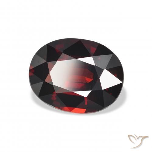 5.34 ct Red Almandine Garnet Stone, Natural Almandine Garnet in Oval Facet Shape for Sale