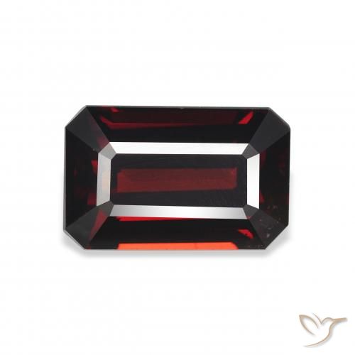 6.03ct Natural Dark Red Almandine Garnet, Emerald Cut, VVS