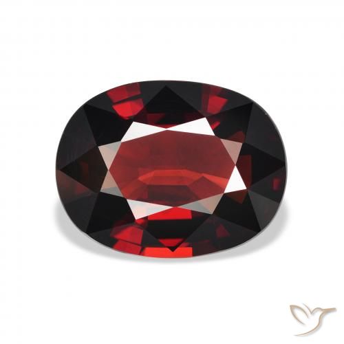 7.05ct Natural Blackish Red Almandine Garnet, Oval, VVS