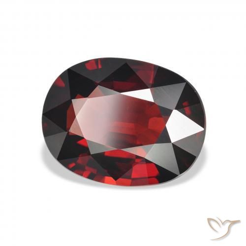 7.05 ct Red Almandine Garnet Stone, Natural Almandine Garnet in Oval Facet Shape for Sale