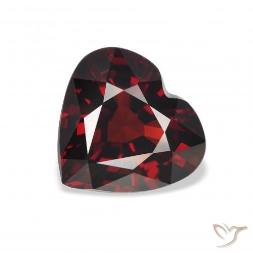 3.88ct Natural Deep Red Almandine Garnet, Heart, VVS