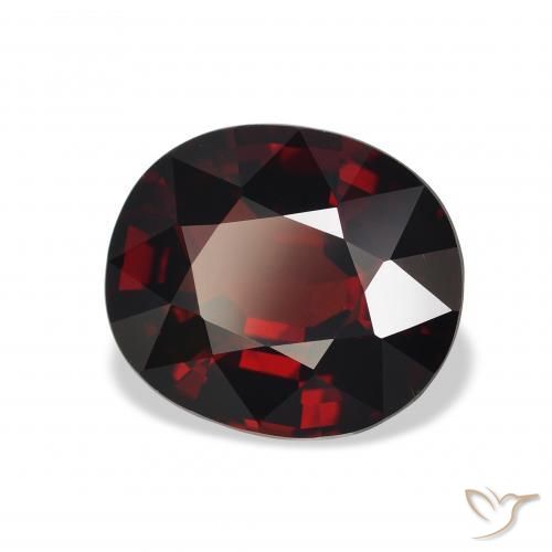 5.04 ct Red Almandine Garnet Stone, Natural Almandine Garnet in Oval Facet Shape for Sale