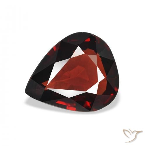 3.64ct Natural Dark Red Almandine Garnet, Pear Shape, VS