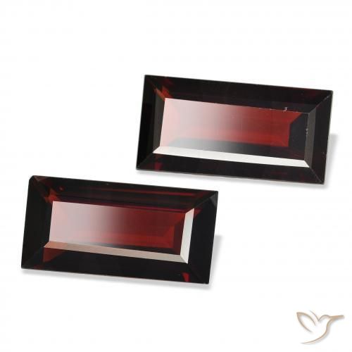 3.45 ctw Red Almandine Garnet Stones, Natural Almandine Garnet in Baguette Facet Shape for Sale