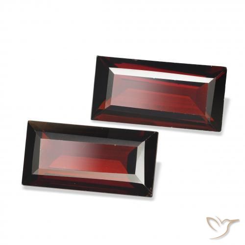 3.49 ctw Red Almandine Garnet Stones, Natural Almandine Garnet in Baguette Facet Shape for Sale