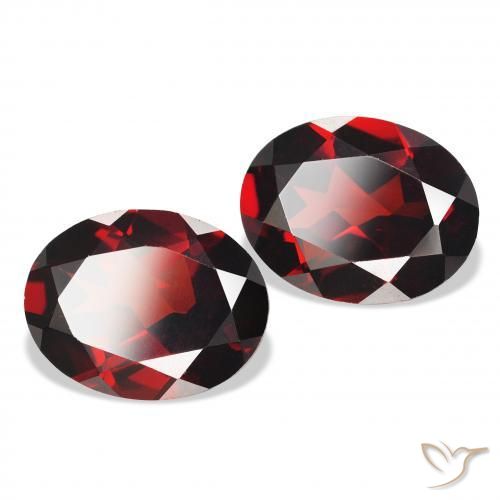 4.26 ctw Red Almandine Garnet Stones, Natural Almandine Garnet in Oval Facet Shape for Sale