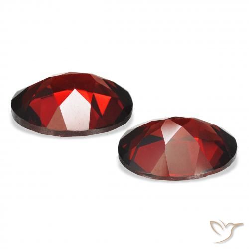 Almandine Garnet Gemstones in 9 x 7 mm (calibrated) Size for Sale, Almandine Garnet Stones in Deep Red Color