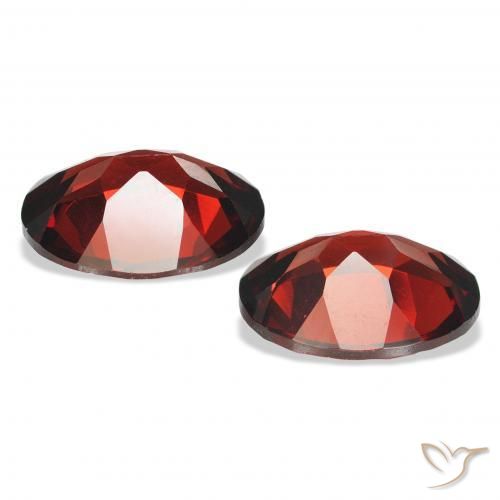 Almandine Garnet Gemstones in 9 x 7 mm (calibrated) Size for Sale, Almandine Garnet Stones in Deep Red Color