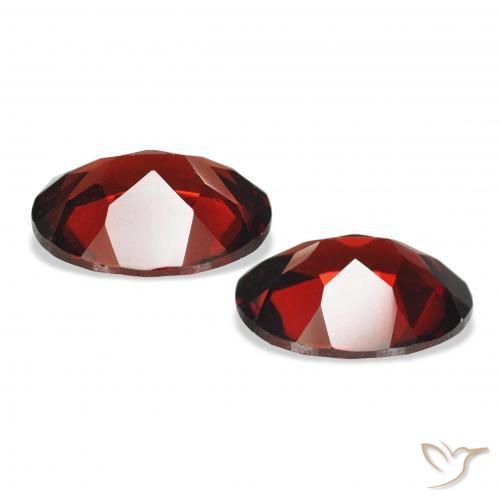 Almandine Garnet Gemstones in 9 x 7 mm (calibrated) Size for Sale, Almandine Garnet Stones in Deep Blood Red Color