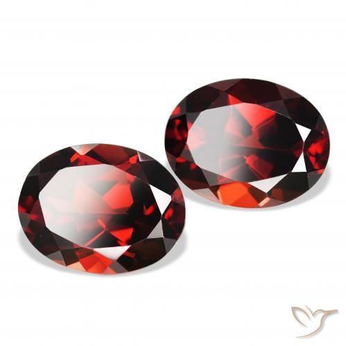 4.79 ctw Red Almandine Garnet Stones, Natural Almandine Garnet in Oval Facet Shape for Sale