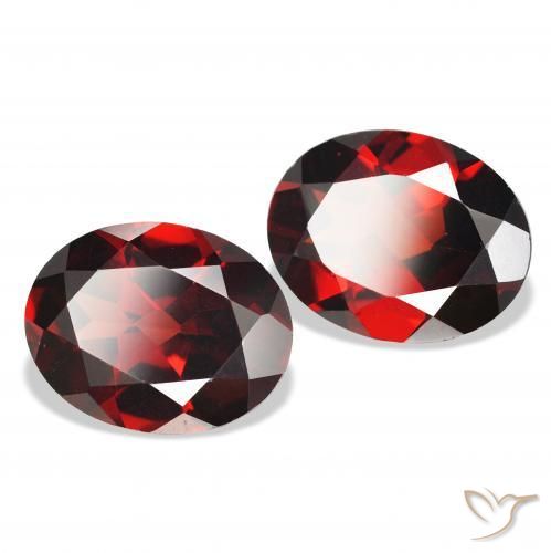 4.16 ctw Red Almandine Garnet Stones, Natural Almandine Garnet in Oval Facet Shape for Sale
