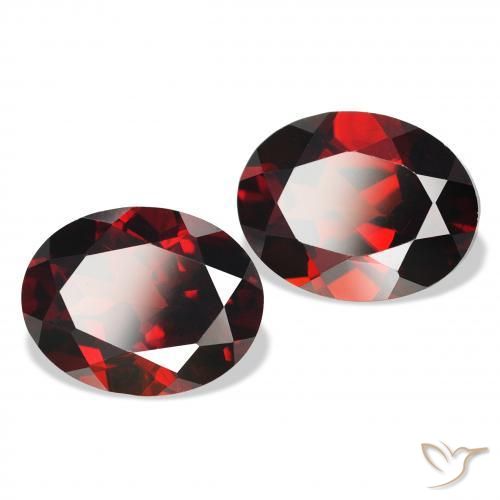 4.72 ctw Red Almandine Garnet Stones, Natural Almandine Garnet in Oval Facet Shape for Sale