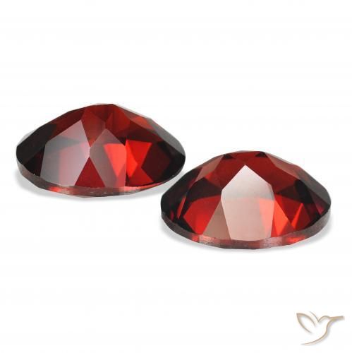 Almandine Garnet Gemstones in 9 x 7 mm (calibrated) Size for Sale, Almandine Garnet Stones in Deep Red Color