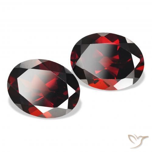4.51 ctw Red Almandine Garnet Stones, Natural Almandine Garnet in Oval Facet Shape for Sale