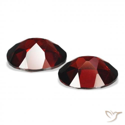 Almandine Garnet Gemstones in 9 x 7 mm (calibrated) Size for Sale, Almandine Garnet Stones in Deep Blood Red Color