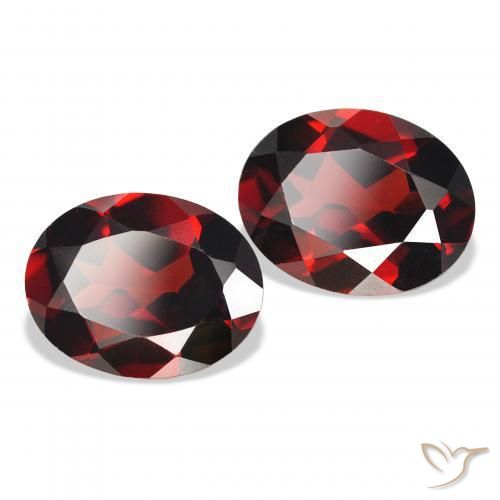 4.43 ctw Red Almandine Garnet Stones, Natural Almandine Garnet in Oval Facet Shape for Sale
