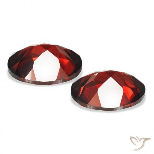 Almandine Garnet Gemstones in 9 x 7 mm (calibrated) Size for Sale, Almandine Garnet Stones in Deep Red Color