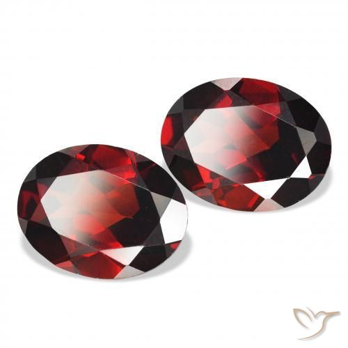 4.28 ctw Red Almandine Garnet Stones, Natural Almandine Garnet in Oval Facet Shape for Sale