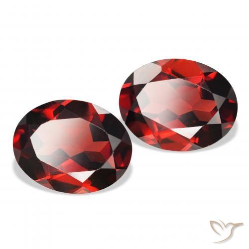 4.09 ctw Red Almandine Garnet Stones, Natural Almandine Garnet in Oval Facet Shape for Sale