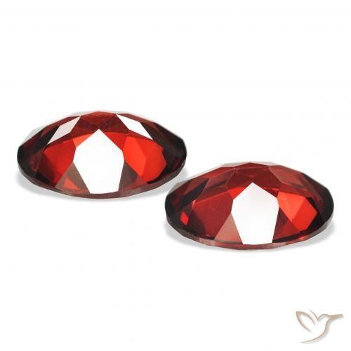 Almandine Garnet Gemstones in 9 x 7 mm (calibrated) Size for Sale, Almandine Garnet Stones in Dark Red Color