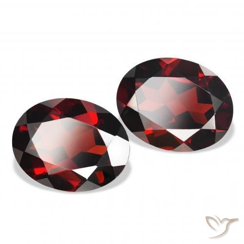 4.01 ctw Red Almandine Garnet Stones, Natural Almandine Garnet in Oval Facet Shape for Sale
