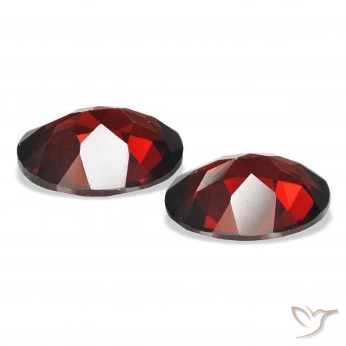 Almandine Garnet Gemstones in 9 x 7 mm (calibrated) Size for Sale, Almandine Garnet Stones in Deep Blood Red Color