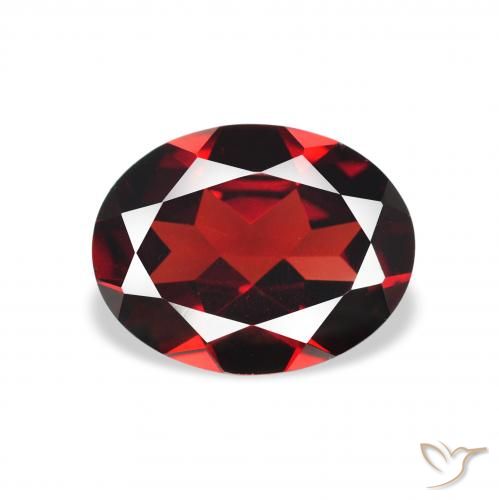 1.94 ct Red Almandine Garnet Gemstone, Almandine Garnet Gem in Oval Facet Shape for Sale.
