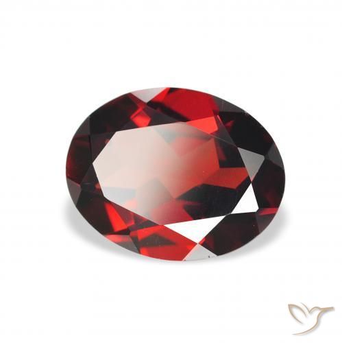 1.94 ct Red Almandine Garnet Stone, Natural Almandine Garnet in Oval Facet Shape for Sale