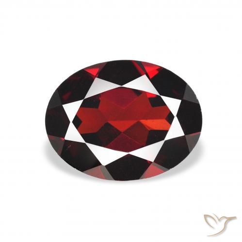 2.01 ct Red Almandine Garnet Gemstone, Almandine Garnet Gem in Oval Facet Shape for Sale.