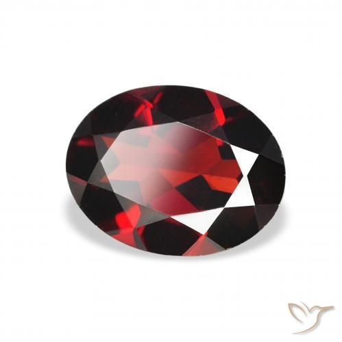 2.01 ct Red Almandine Garnet Stone, Natural Almandine Garnet in Oval Facet Shape for Sale