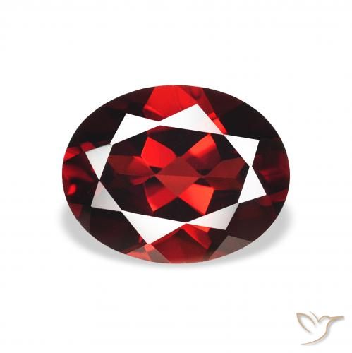 2.29 ct Red Almandine Garnet Gemstone, Almandine Garnet Gem in Oval Facet Shape for Sale.
