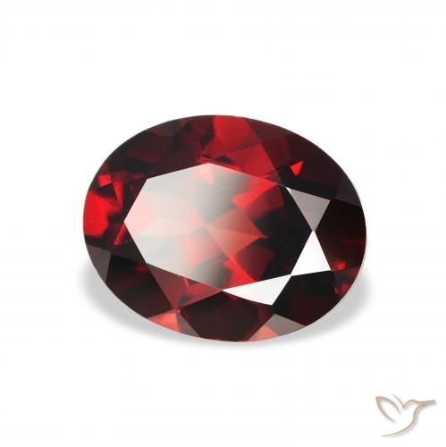 2.29 ct Red Almandine Garnet Stone, Natural Almandine Garnet in Oval Facet Shape for Sale