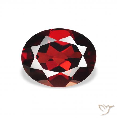 2.12 ct Red Almandine Garnet Gemstone, Almandine Garnet Gem in Oval Facet Shape for Sale.