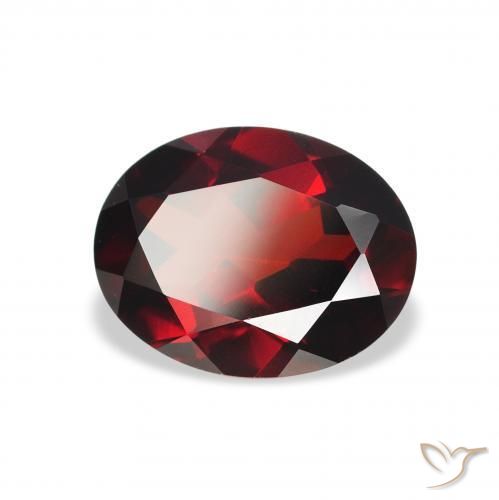 2.03 ct Red Almandine Garnet Stone, Natural Almandine Garnet in Oval Facet Shape for Sale