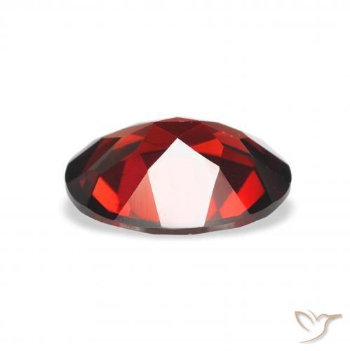 Almandine Garnet Gemstone in 9 x 7 mm (calibrated) Size for Sale, Almandine Garnet Stone in Dark Red Color