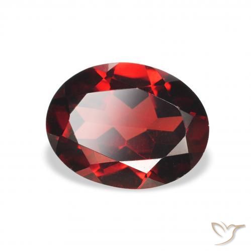2.00 ct Red Almandine Garnet Stone, Natural Almandine Garnet in Oval Facet Shape for Sale