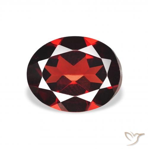2.01 ct Red Almandine Garnet Gemstone, Almandine Garnet Gem in Oval Facet Shape for Sale.