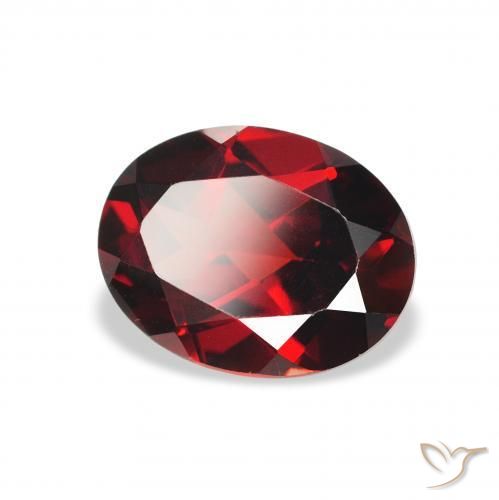 2.37 ct Red Almandine Garnet Stone, Natural Almandine Garnet in Oval Facet Shape for Sale