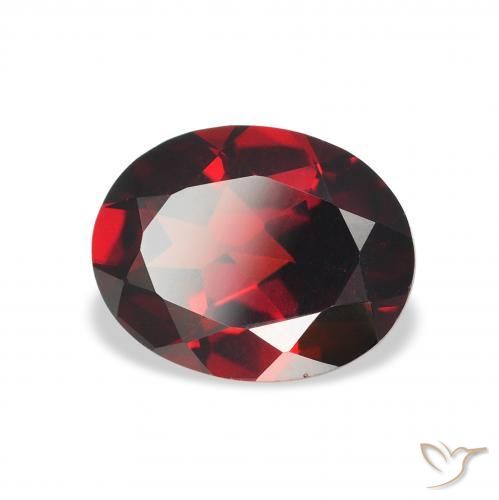 2.16 ct Red Almandine Garnet Stone, Natural Almandine Garnet in Oval Facet Shape for Sale