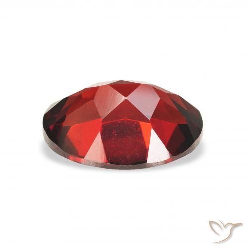 Almandine Garnet Gemstone in 9 x 7 mm (calibrated) Size for Sale, Almandine Garnet Stone in Dark Red Color