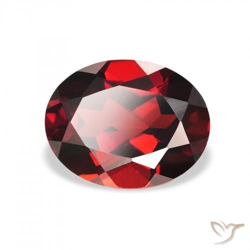 2.25 ct Red Almandine Garnet Stone, Natural Almandine Garnet in Oval Facet Shape for Sale