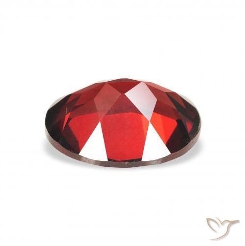 Almandine Garnet Gemstone in 9 x 7 mm (calibrated) Size for Sale, Almandine Garnet Stone in Dark Red Color